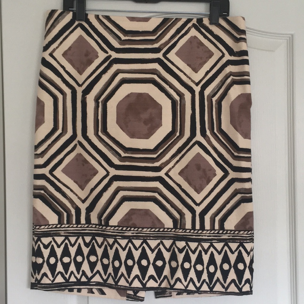 Printed pencil skirt